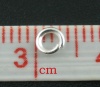 Immagine di 0.7mm Lega di Ferro Aperto Stile Anello di Salto Tondo Argento Placcato 3.5mm Dia, 2000 Pz