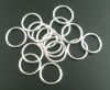 Picture of 1.5mm Iron Based Alloy Open Jump Rings Findings Round Silver Plated 16mm Dia, 100 PCs