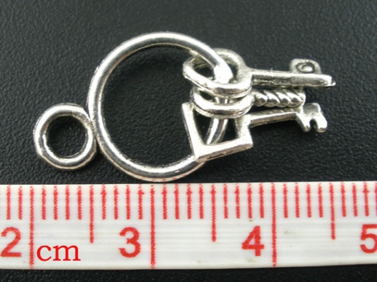 Image de 30 Pendentifs Breloques Charm Clé/Clef 27x12mm