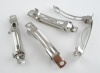 Picture of Alloy Barrette Hair Clips Arched Silver Tone 51mm x 6mm, 30 PCs
