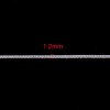 Immagine di Rame Collana Argento Placcato Catena di Altri Stili lunghezza:46cm Dimensione della Catena: 1.2mm, 10 Pz