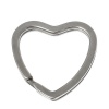 Изображение Кольца "Сердце" для Ключей Серебряный Тон 31x31мм,Проданная 10шт/уп