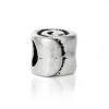 Immagine di Lega di Zinco Stile Europeo Perline Spirale Argento Antico Circa 7.0mm x 6.0mm, Foro: Circa 4.5mm, 30 Pz