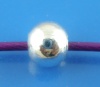 Bild von 300 Stück Messing Abstandshalter Perlen für die Herstellung von DIY-Charme-Schmuck Versilbert Rund 5mm Dia., Loch: ca. 2mm