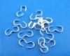 Picture of Iron Based Alloy Crimp Connectors Findings W Shape Silver Plated 13mm x 6mm, 200 PCs