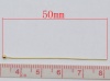 Image de Aiguille Clou Tige à Tête Boule en Laiton Doré 5cm long, 0.5mm Gros (24 gauge), 300 PCs                                                                                                                                                                       