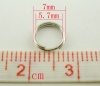 Picture of 0.6mm Iron Based Alloy Double Split Jump Rings Findings Round Silver Tone 7mm Dia, 500 PCs