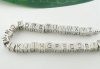 Immagine di Lega di Zinco Stile Europeo Perline Cubo Argento Antico Circa 7.0mm x 7.0mm, Foro: Circa 4.7mm, 26 Pz