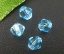 Imagen de Cuentas Flojas Cristal Vidrio de Bicono,Facetas Lago Azul 4mm x 4mm, Agujero: acerca de 0.8mm, 400 Unidades