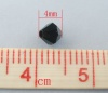 Изображение Бусина-биконус 4mm Стеклянные Имитации Кристаллов Сваровски 5301 Черный, Отверстие: 0.8 мм Проданные 400 шт