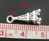 Imagen de Colgantes 3D Aleación del Metal Del Zinc de Torre Eiffel Plata Antigua  18mm x 6mm, 30 Unidades