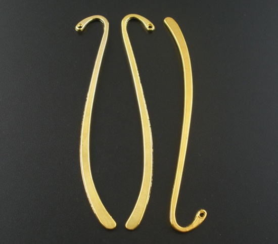 Immagine di Lega di Zinco Segnalibro Amo Oro Placcato Con Loop 8.7cm, 15 Pz