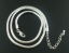 Image de 2 Colliers Chaîne serpent Fermoirs à mousqueton Argenté pr Bracelet Breloques 45cm