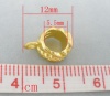 Bild von Vergoldet Muster Element Perlen 12x6mm Für European Armband verkauft eine Packung mit 50 Stücke