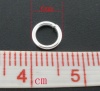 Immagine di 0.9mm Lega di Ferro Aperto Stile Anello di Salto Tondo Argento Placcato 6mm Dia, 600 Pz