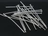 Immagine di Lega di Ferro Spillo Spilli Tono Argento lunghezza:1.8cm-4.5cm 0.7mm ( misura), 900 Pz