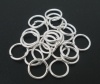Picture of 1.5mm Iron Based Alloy Open Jump Rings Findings Round Silver Plated 8mm Dia, 200 PCs