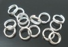 Picture of 0.6mm Iron Based Alloy Double Split Jump Rings Findings Round Silver Plated 6mm Dia, 800 PCs