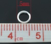 Bild von 0.6mm Eisenlegierung Spaltring Doppelt Bindering Rund Versilbert 5mm D., 1000 Stück