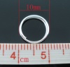 Picture of 0.7mm Iron Based Alloy Double Split Jump Rings Findings Round Silver Plated 10mm Dia, 300 PCs