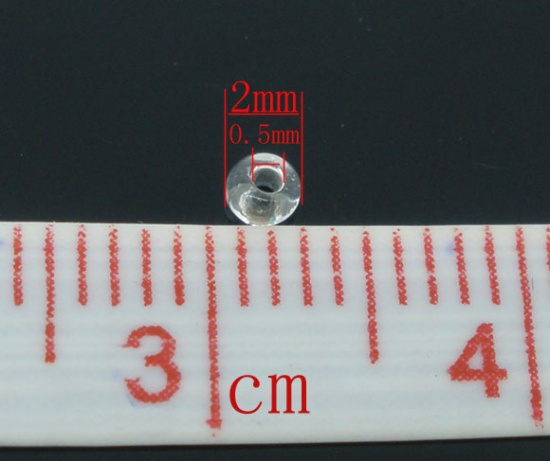 Picture of 10/0 Glass Seed Beads Round Rocailles White Silver Lined About 2mm Dia, Hole: Approx 0.5mm, 100 Grams