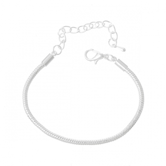 Immagine di Rame Stile Europeo Braccialetti Argento Placcato lunghezza:15.0cm 4 Pz