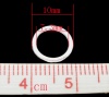 Изображение 1.2мм Цинковый Сплав Колечки замыкание Круглые Посеребренный 10мм диаметр, 200 ШТ