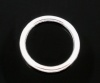 Picture of 2mm Zinc Based Alloy Closed Soldered Jump Rings Findings Round Silver Plated 14mm Dia, 100 PCs