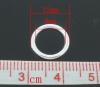 1mm 亜鉛合金 口閉じ丸カン 丸カン 円形 銀メッキ 12mm直径、 100 個 の画像