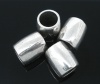 Bild von Zinklegierung Perlen Barrel Antiksilber ca. 14mm x 12mm, Loch:ca. 8mm, 10 Stück
