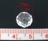 Image de Perles Cristales en Verre Plat-Rond Transparent à Facettes 10mm Dia, Taille de Trou: 1.4mm, 50 Pcs