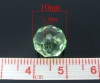 Image de Perles Cristales en Verre Plat-Rond Mixte Transparent à Facettes 10mm Dia, Taille de Trou: 1.4mm, 50 Pcs
