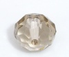 Picture of Crystal Glass Loose Beads Round Champagne Faceted Transparent About 10mm Dia, Hole: Approx 1.4mm, 50 PCs