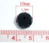 Image de Perles Cristales en Verre Plat-Rond Noir à Facettes 10mm Dia, Taille de Trou: 1.4mm, 50 Pcs