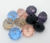 Picture of Crystal Glass Loose Beads Round Mixed Faceted Transparent About 10mm Dia. - 9mm Dia., Hole: Approx 1.4mm, 50 PCs