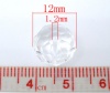 Picture of Crystal Glass Loose Beads Round Transparent Faceted About 12mm Dia, Hole: Approx 1.2mm, 50 PCs