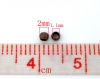 Immagine di Ottone Schiaccini Perline Tondo Ossido di Rame 1.1mm 2mm Dia, 1000 Pz                                                                                                                                                                                         