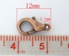 Picture of Brass Lobster Clasps Antique Copper 12mm( 4/8") x 6mm( 2/8"), 100 PCs                                                                                                                                                                                         