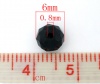 Bild von Schwarz Kristall Glas Facettiert Perlen 6mm, 100 Stücke