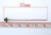 Image de Aiguille Clou Tige à Tête Boule en Laiton Cuivre Rouge Antique 5.5cm long, 0.7mm Gros (21 gauge), 30 PCs                                                                                                                                                      