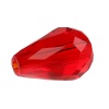 Picture of Crystal Glass Loose Beads Teardrop Red Transparent Faceted About 11mm x 8mm, Hole: Approx 1mm, 50 PCs