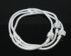 Bild von Weißkupfer European Stil Schlangenkette Charm Armband Imitation (Imitierte 925 Sterling Silber) mit Clipverschluss 17cm lang, verkauft eine Packung mit 1 Stück
