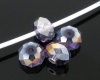 Изображение Бусина-рондель 6mm Стеклянные Имитации Кристаллов Сваровски 5040 Фиолетовый (ABцвет),Отверстие: 1.2 мм Проданные 200 шт