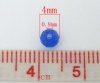 Immagine di Vetro Sciolto Perline Tondo Piatto Blu Sfaccettato Circa 4mm Dia, Foro: Circa 0.8mm, 200 Pz