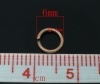 Image de 0.9mm Anneaux de Jonction Ouvert en Alliage de Fer Rond Cuivre Rouge Antique 6mm Dia, 1000 Pcs