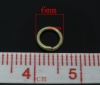 Picture of 0.9mm Iron Based Alloy Open Jump Rings Findings Round Antique Bronze 6mm Dia, 1000 PCs