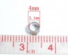 Imagen de Cobre Estilo Europeo Cadena Serpiente Screw Threads Tono de Plata 4.2mm x 4mm, 100 Unidades