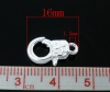 Bild von Messing Karabinerverschluss Versilbert 16mm x 9mm 20 Stück