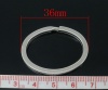 Picture of Iron Based Alloy Keychain & Keyring Oval Silver Tone 36mm x 28mm, 10 PCs