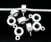 Picture of 20 Silver Plated Rope Bails Beads Fit European Bracelet 9mm